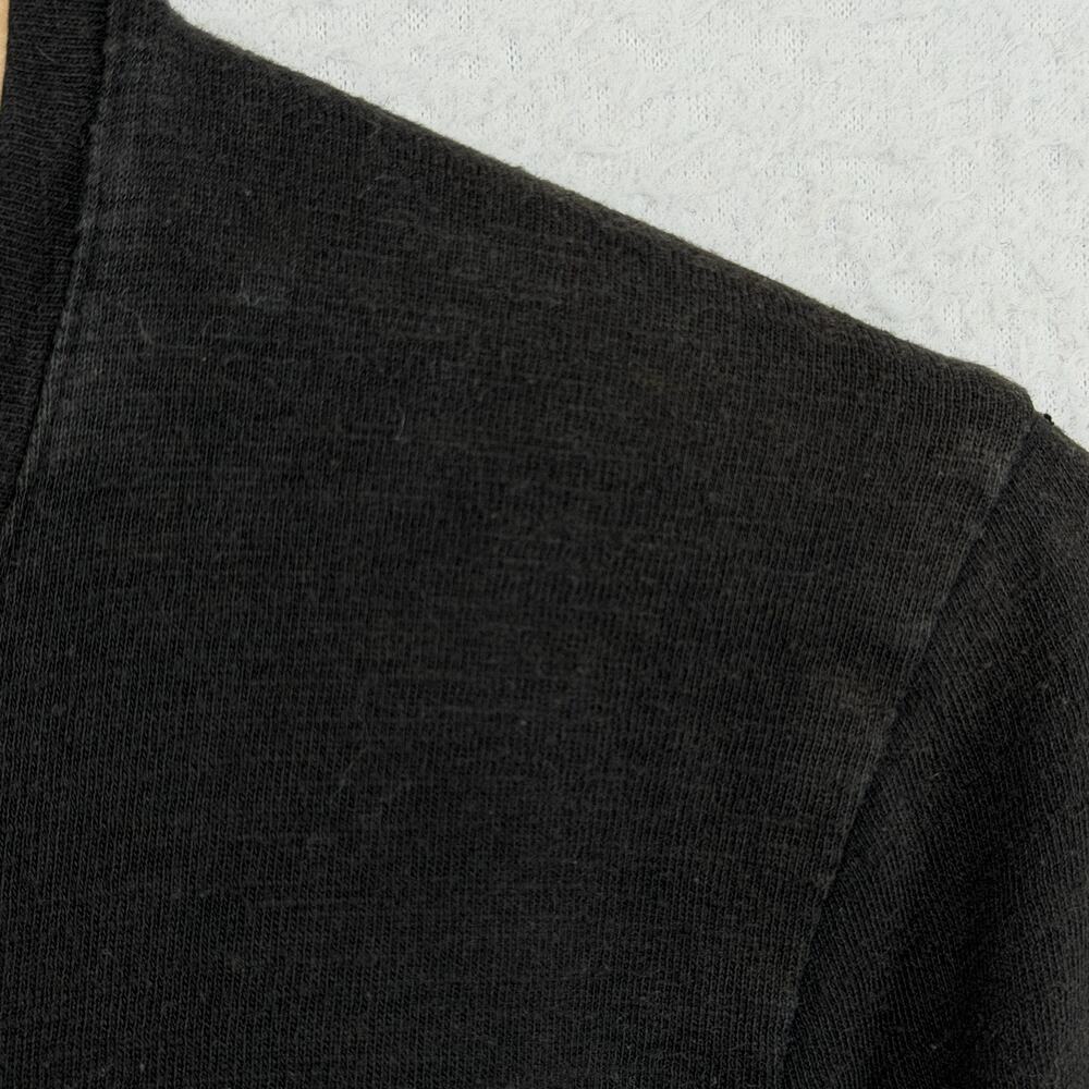 EILEEN FISHER Top PM Slub Organic Cotton Jersey Scoop Neck Long Sleeve Black - Picture 7 of 12